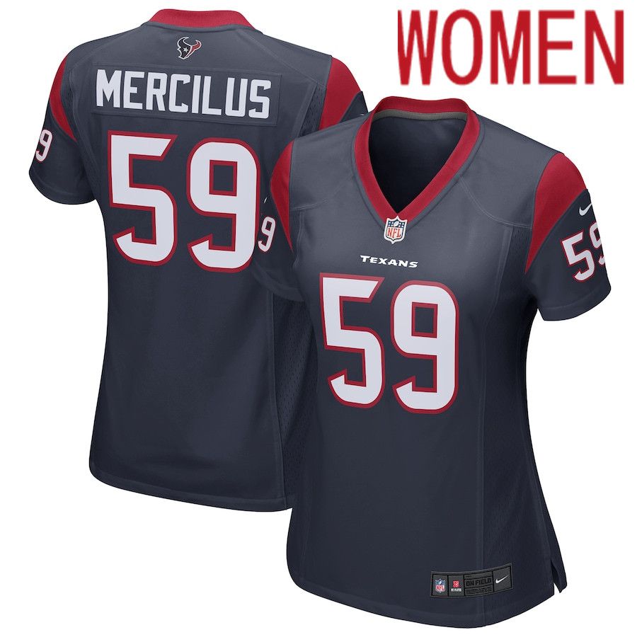 Women Houston Texans #59 Whitney Mercilus Nike Navy Game NFL Jersey